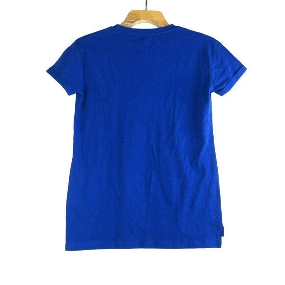 NCAA Kansas University Jayhawks T-Shirt Size Small Blue Short Sleeve - Picture 2 of 7